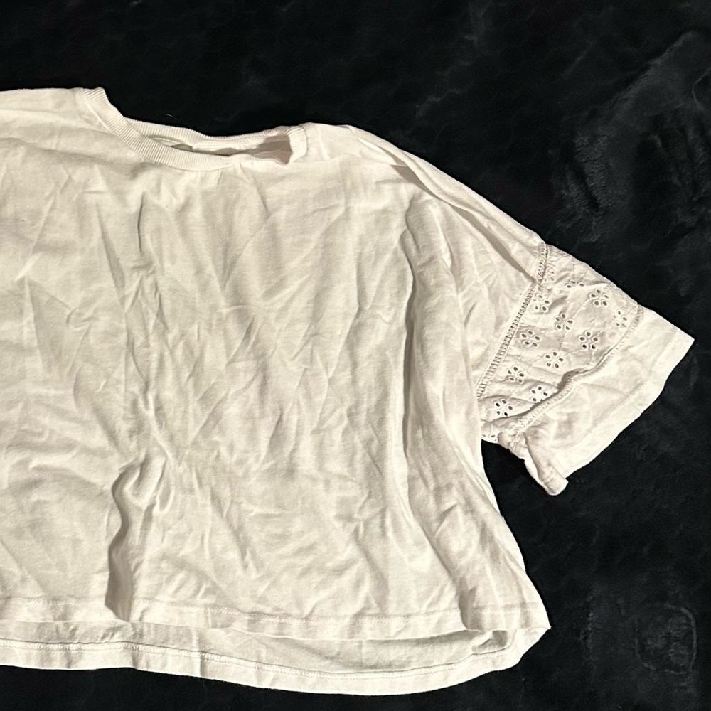 ASOS White Lace Sleeve Blouse